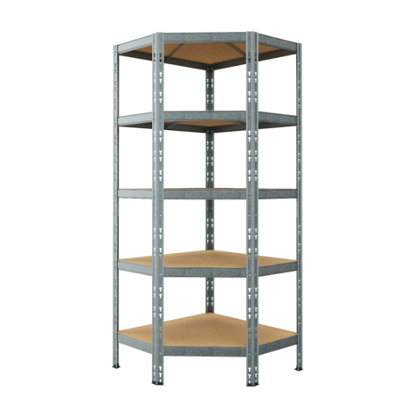 POLICA METALNA UGAONA -  180X66X66X40 cm - 5 NIVOA 